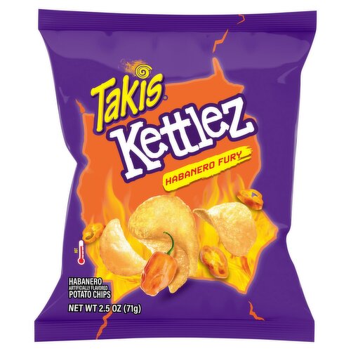 Takis Kettlez Habanero Fury Potato Chips, 2.5 oz