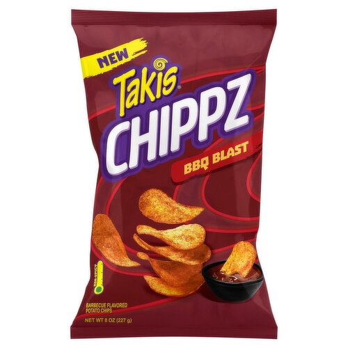 Takis Chippz BBQ Blast Barbecue Flavored Potato Chips, 8 oz