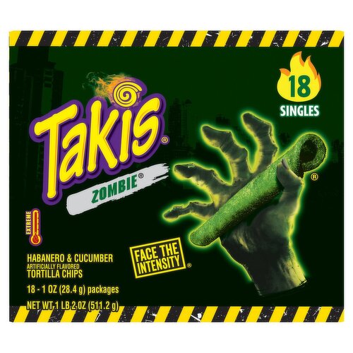 Takis Zombie Habanero & Cucumber Tortilla Chips, 1 oz, 18 count