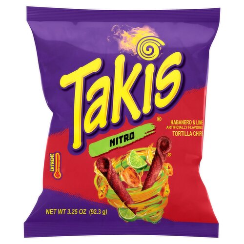 Takis Nitro Habanero & Lime Tortilla Chips, 3.25 oz