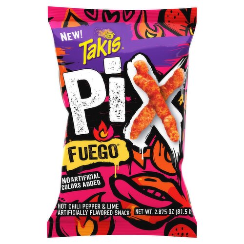 Takis Pix Fuego Hot Chili Pepper & Lime Snack, 2.875 oz