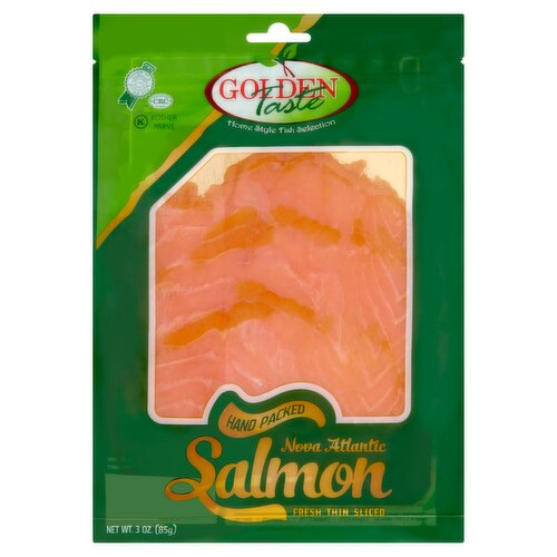 Golden Taste Hand Packed Nova Atlantic Salmon, 3 oz