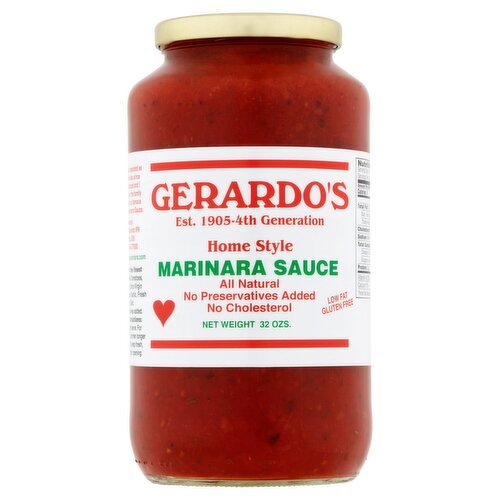 Gerardo's Home Style Marinara Sauce, 32 oz