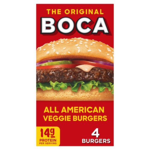 Boca the Original All American Veggie Burgers, 4 count, 10 oz