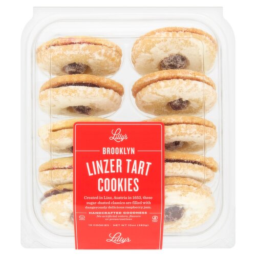 Lilly's Brooklyn Linzer Tart Cookies, 10 count, 10 oz