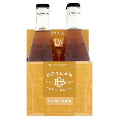 Boylan Bottling Co. Creme Soda, 12 fl oz, 4 count