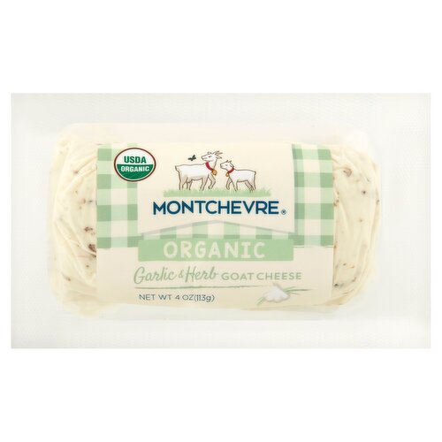 Montchevre Organic Garlic & Herb Goat Cheese, 4 oz