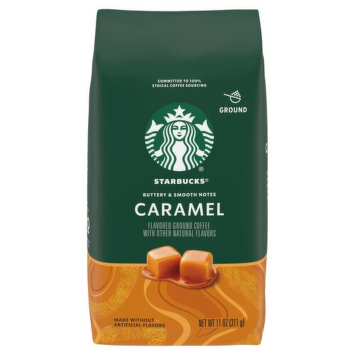 Starbucks Caramel Flavored Ground Coffee, 11 oz