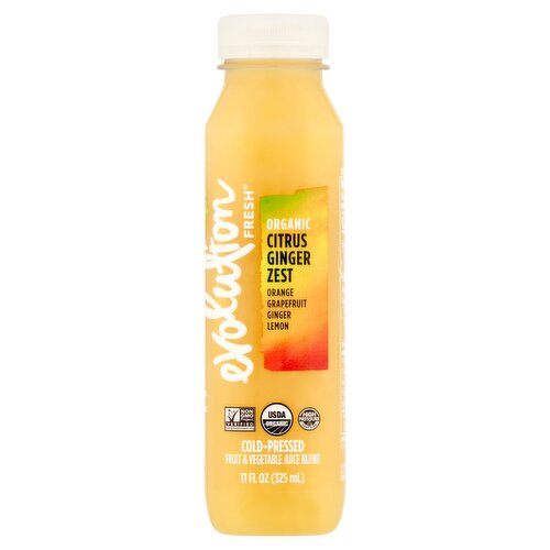 Evolution Fresh Organic Citrus Ginger Zest Cold-Pressed Fruit & Vegetable Juice Blend, 11 fl oz