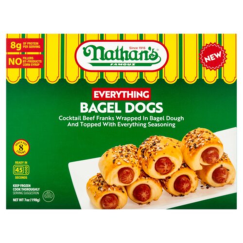 Nathan's Famous Everything Bagel Dogs, 7 oz