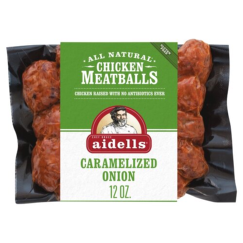 Chef Bruce Aidells Caramelized Onion Chicken Meatballs, 12 oz