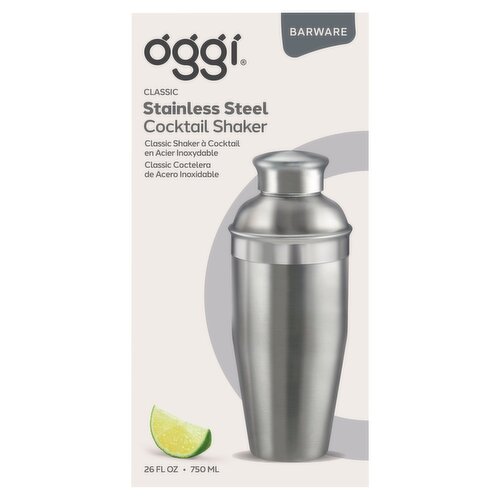 Oggi Barware 26 Fl Oz Classic Stainless Steel Cocktail Shaker