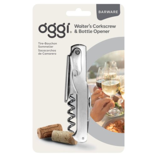 Oggi Barware Waiter's Corkscrew & Bottle Opener