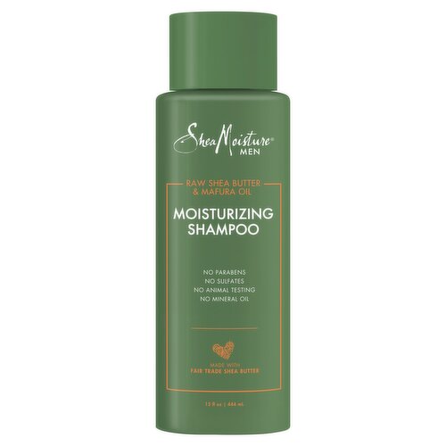 SheaMoisture Men Raw Shea Butter & Mafura Oil Moisturizing Shampoo, 15 fl oz