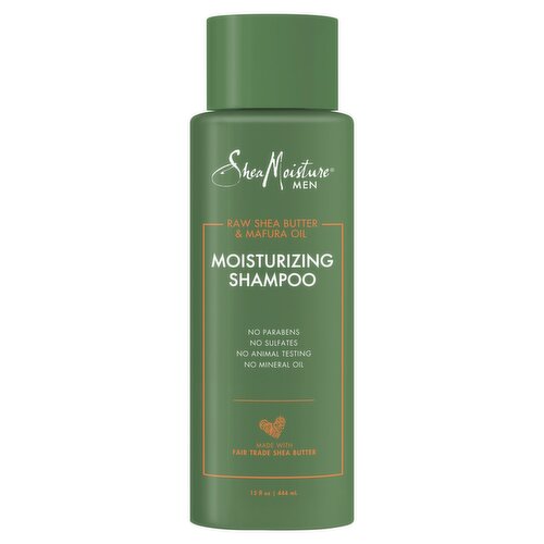 SheaMoisture Men Raw Shea Butter & Mafura Oil Moisturizing Shampoo, 15 fl oz