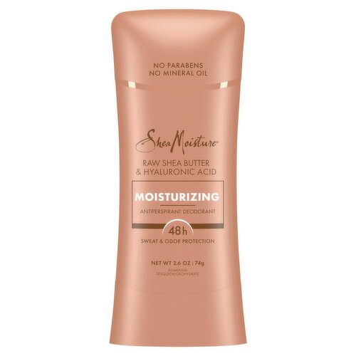 Shea Moisture Raw Shea Butter & Hyaluronic Acid Moisturizing Antiperspirant Deodorant, 2.6 oz