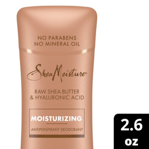 Shea Moisture Raw Shea Butter & Hyaluronic Acid Moisturizing Antiperspirant Deodorant, 2.6 oz