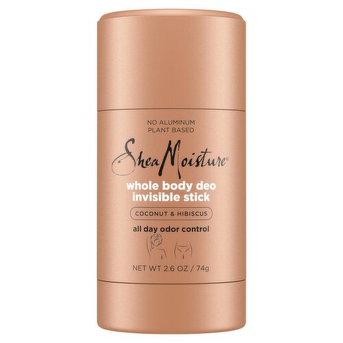 Shea Moisture Coconut & Hibiscus Whole Body Deo Invisible Stick, 2.6 oz