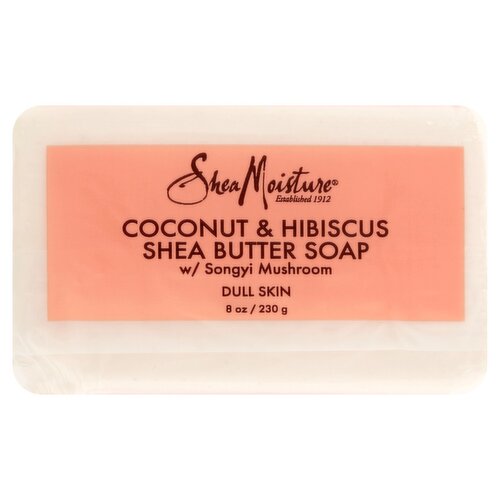 Shea Moisture Coconut & Hibiscus w/ Songyi Mushroom Shea Butter Soap, 8 oz