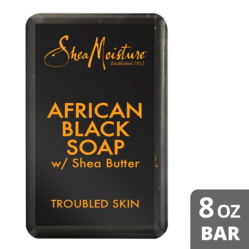 Shea Moisture African Black Soap w/ Shea Butter, 8 oz