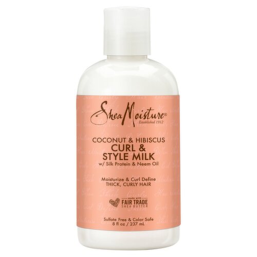 Shea Moisture Coconut & Hibiscus Curl & Style Milk, 8 fl oz