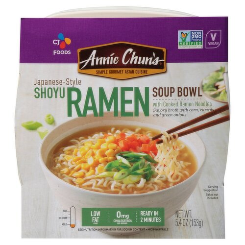 CJ Foods Annie Chun's Japanese-Style Shoyu Ramen Soup Bowl, 5.4 oz