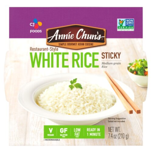 Annie Chun's Restaurant-Style Sticky White Medium Grain Rice, 7.4 oz