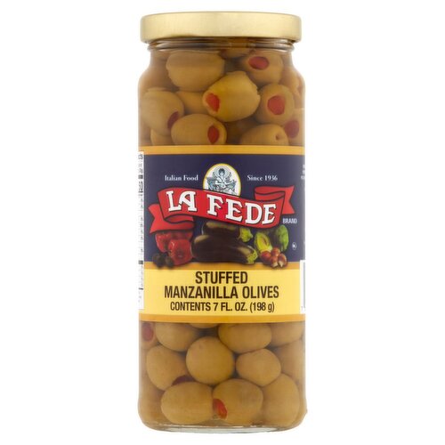 La Fede Stuffed Manzanilla Olives, 7 fl oz