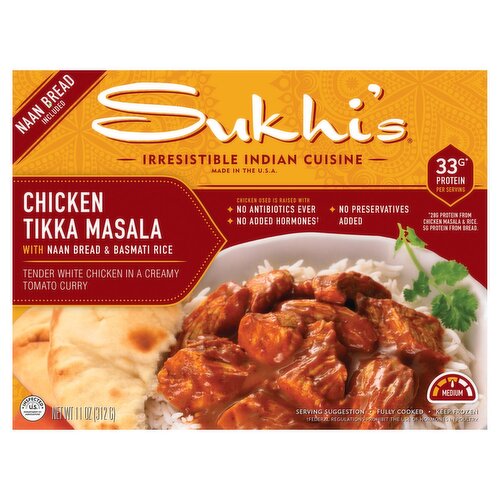 Sukhi's Chicken Tikka Masala with Naan Bread & Basmati Rice, 11 oz