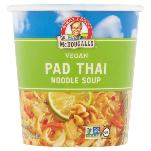 Dr. McDougall's Right Foods Vegan Pad Thai Noodle Soup, 2.0 oz