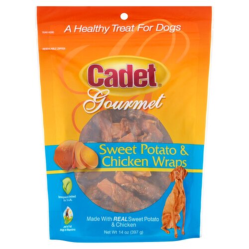 Cadet Gourmet Sweet Potato and Chicken Wraps Treat for Dogs, 14 oz