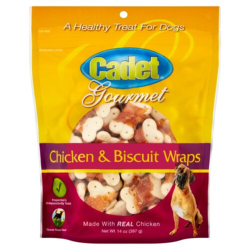 Cadet Gourmet Chicken & Biscuit Wraps Treat for Dogs, 14 oz