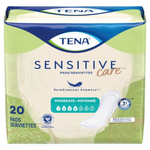 Tena Sensitive Care Moderate Pads, 20 count