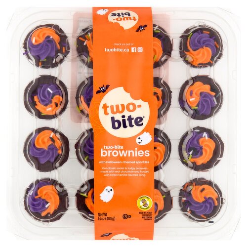 Two-Bite with Halloween-Themed Sprinkles Brownies, 14 oz