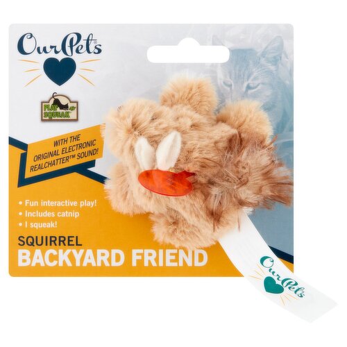 OurPets Play-N-Squeak Backyard Friend Squirrel Cat Toy