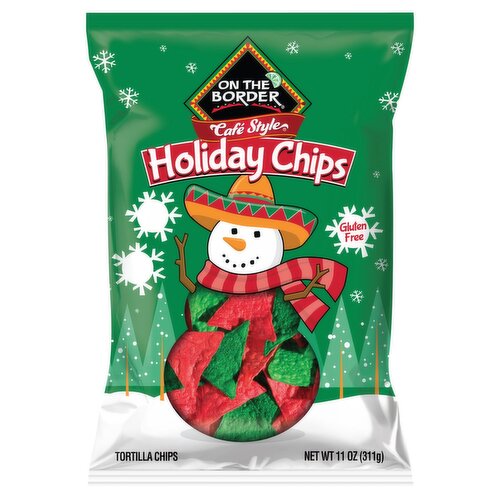 On The Border Café Style Holiday Tortilla Chips, 11 oz