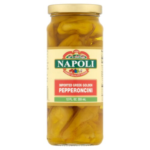 Napoli Imported Greek Golden Pepperoncini, 12 fl oz