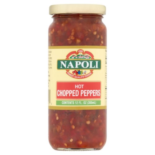 Napoli Hot Chopped Peppers, 12 fl oz