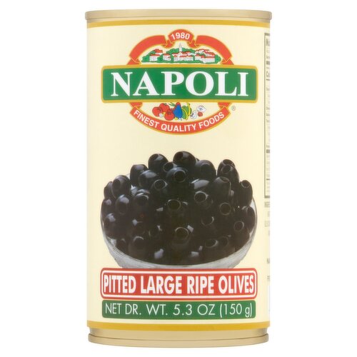 Napoli Pitted Large Ripe Olives, 5.3 oz