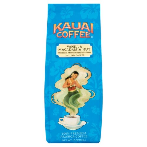 Kauai Coffee Vanilla Macadamia Nut Ground Coffee, 10 oz