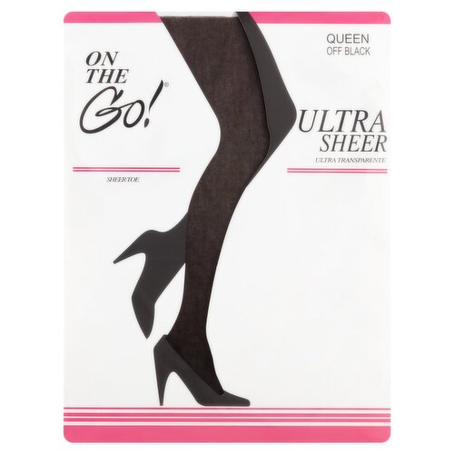 On the Go Queen Off Black Ultra Sheer Toe The Fresh Grocer