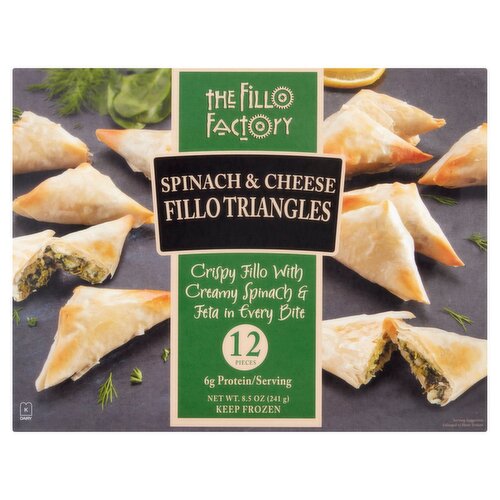 The Fillo Factory Spinach & Cheese Fillo Triangles, 12 count, 8.5 oz