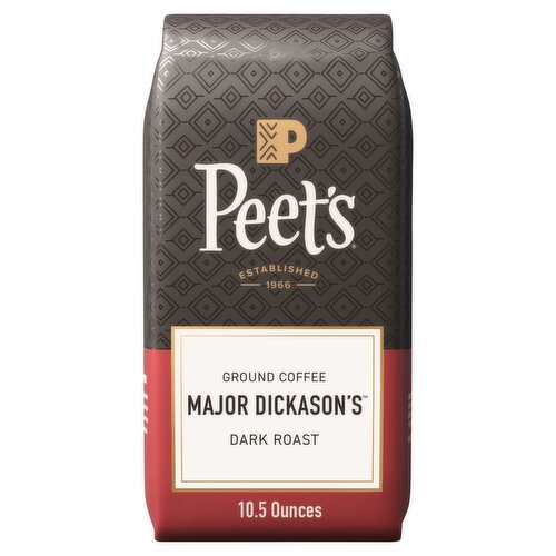 Peet's Major Dickason's Dark Roast Ground Coffee, 10.5 oz