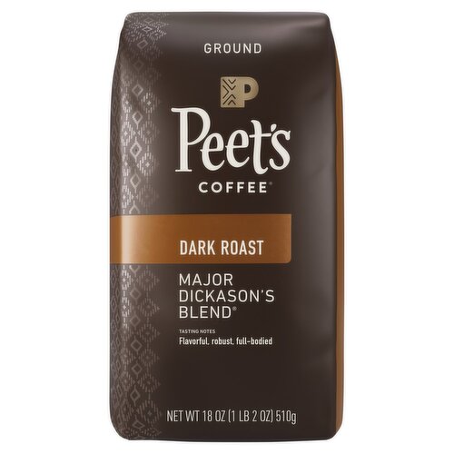 Peet's Coffee Major Dickason's Blend Dark Roast Ground Coffee, 18 oz