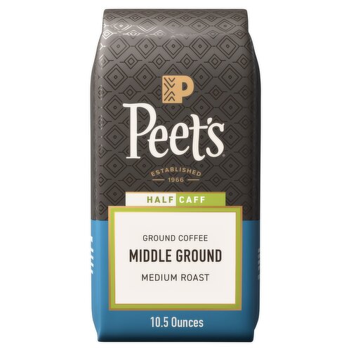 Peet's Half Caff Middle Ground Medium Roast Coffee, 10.5 oz