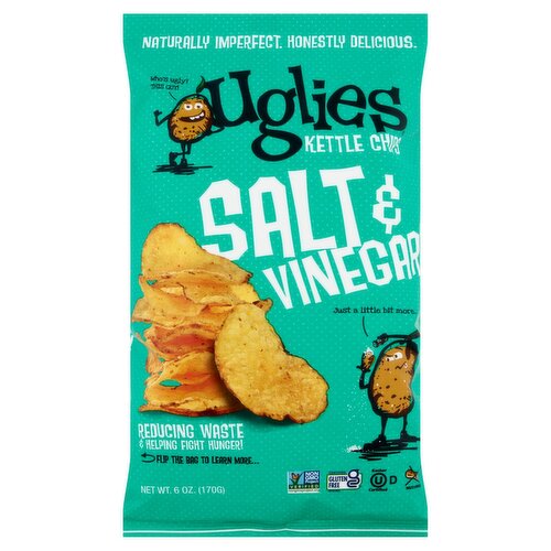 Uglies Salt & Vinegar Kettle Chips, 6 oz