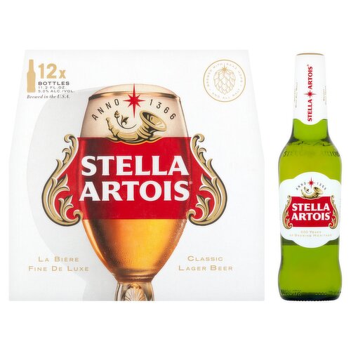 Stella Artois Classic Lager Beer, 12 count, 11.2 fl oz