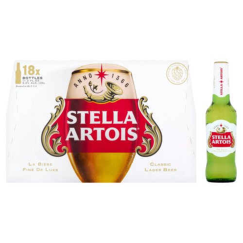 Stella Artois Classic Lager Beer, 11.2 fl oz, 18 count
