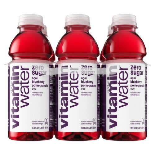 Glacéau Vitaminwater XXX Açai-Blueberry-Pomegranate Nutrient Enhanced Water Beverage, 16.9 fl oz