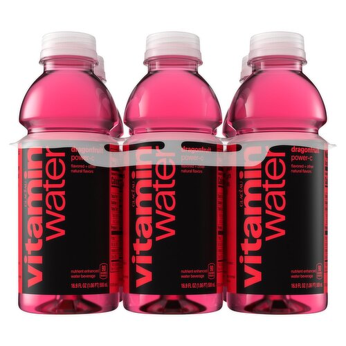 Glacéau Vitaminwater Power-c Dragonfruit Nutrient Enhanced Water Beverage, 6 count, 16.9 fl oz